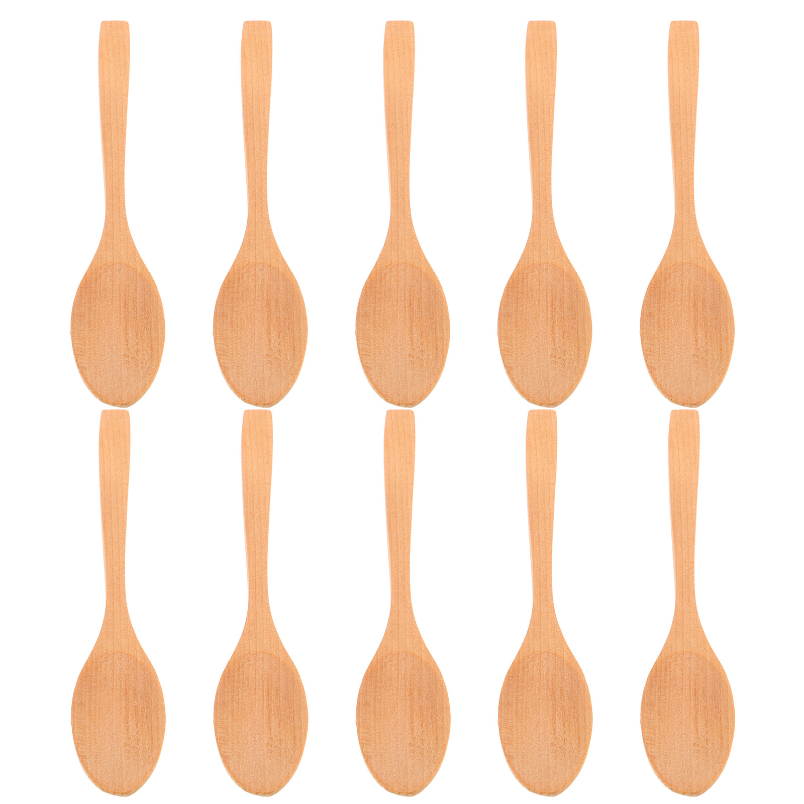 10Pcs Ice Cream Spoon Wooden M - Sugar Scrub Coffee recension och pris