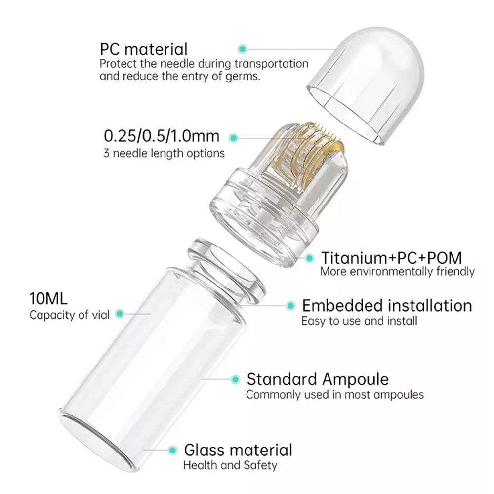 1PCS 64Pins Titanium Micro Nee - Derma Roller 0.25 recension och pris