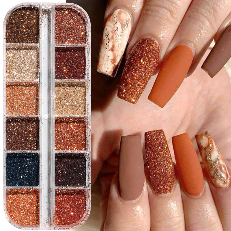 Shiny Coffee Brown Nail Glitte - Sugar Scrub Coffee recension och pris