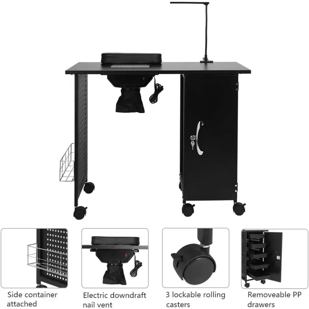 # l Manicure Table Nail Desk w - W Spa & Wellness recension och pris